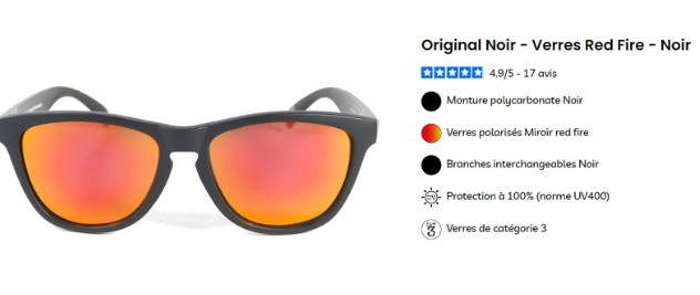 Lunettes de soleil polarisées Binocle